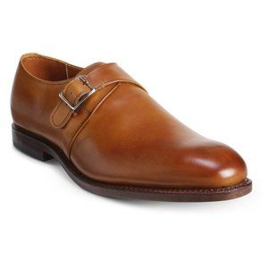 Allen Edmonds Plymouth Single Monk Strap Dress Shoe Walnut Brown Size 11 D
